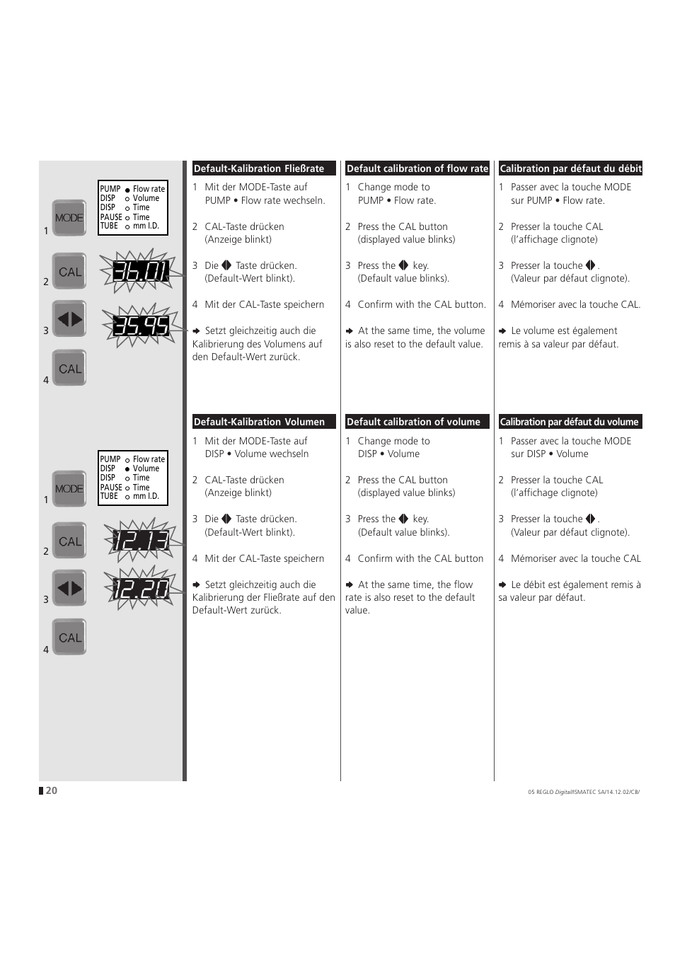 IDEX Health & Science REGLO Digital – version without Settings Menu User Manual | Page 20 / 40