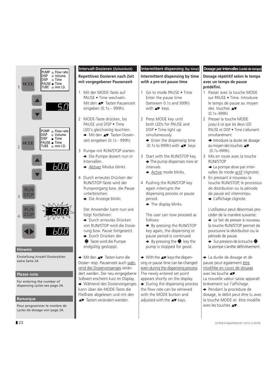 IDEX Health & Science REGLO Digital – version without Settings Menu User Manual | Page 22 / 40