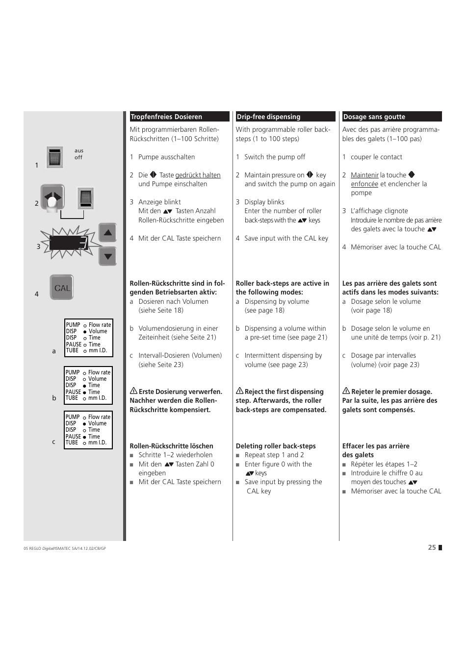 IDEX Health & Science REGLO Digital – version without Settings Menu User Manual | Page 25 / 40