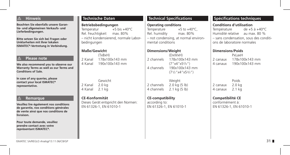 IDEX Health & Science REGLO Analog User Manual | Page 31 / 32