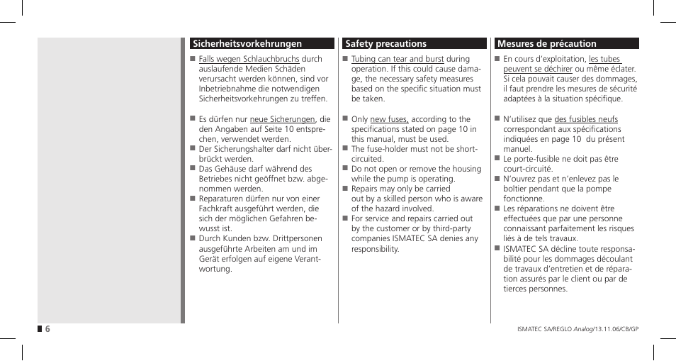 IDEX Health & Science REGLO Analog User Manual | Page 6 / 32