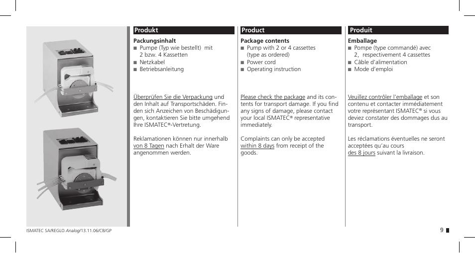 IDEX Health & Science REGLO Analog User Manual | Page 9 / 32