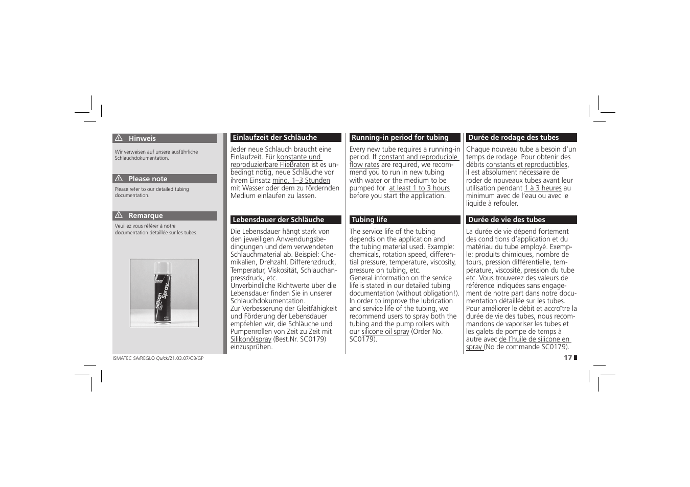 IDEX Health & Science REGLO Quick User Manual | Page 17 / 28