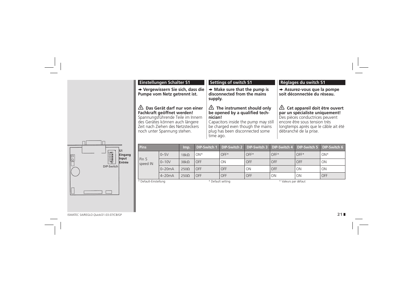 IDEX Health & Science REGLO Quick User Manual | Page 21 / 28