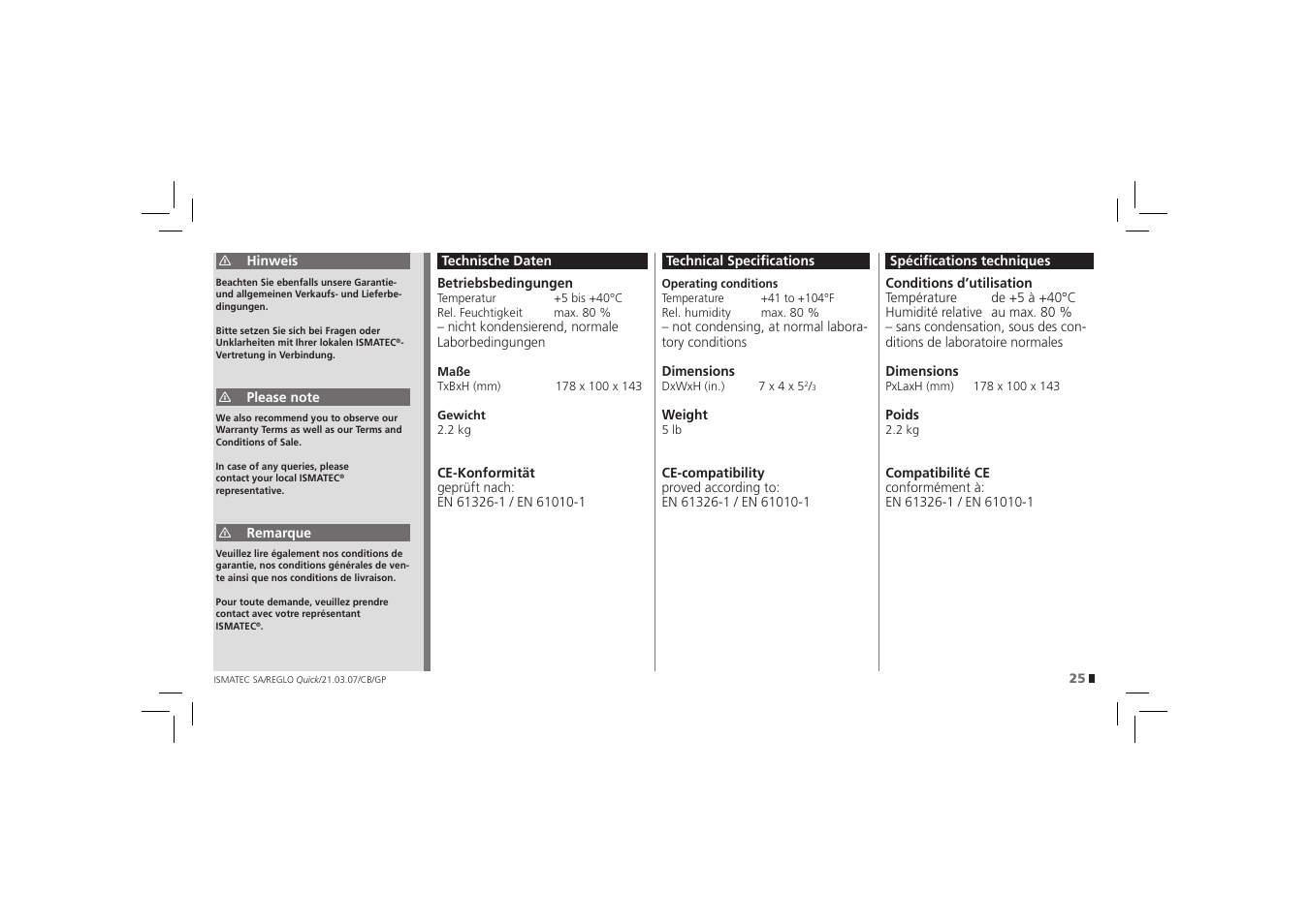 IDEX Health & Science REGLO Quick User Manual | Page 25 / 28