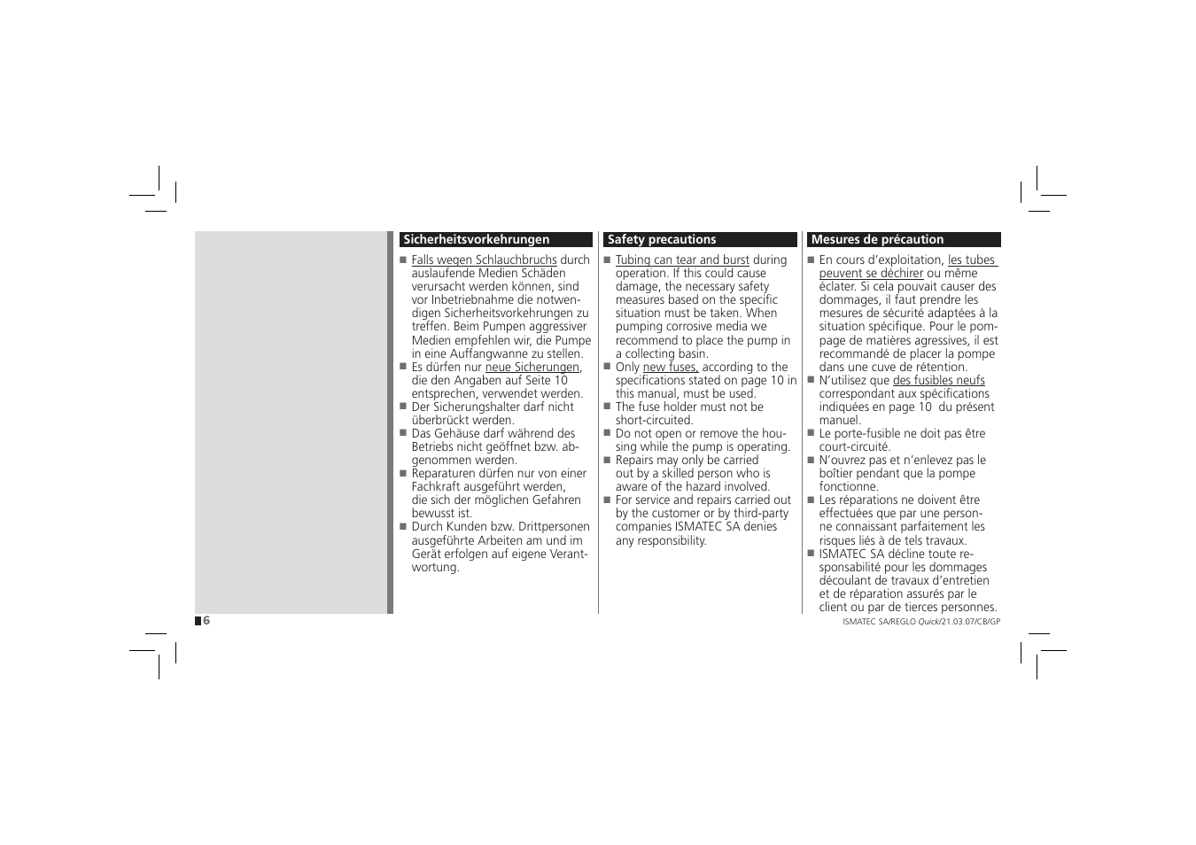 IDEX Health & Science REGLO Quick User Manual | Page 6 / 28