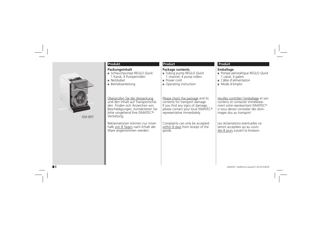 IDEX Health & Science REGLO Quick User Manual | Page 8 / 28