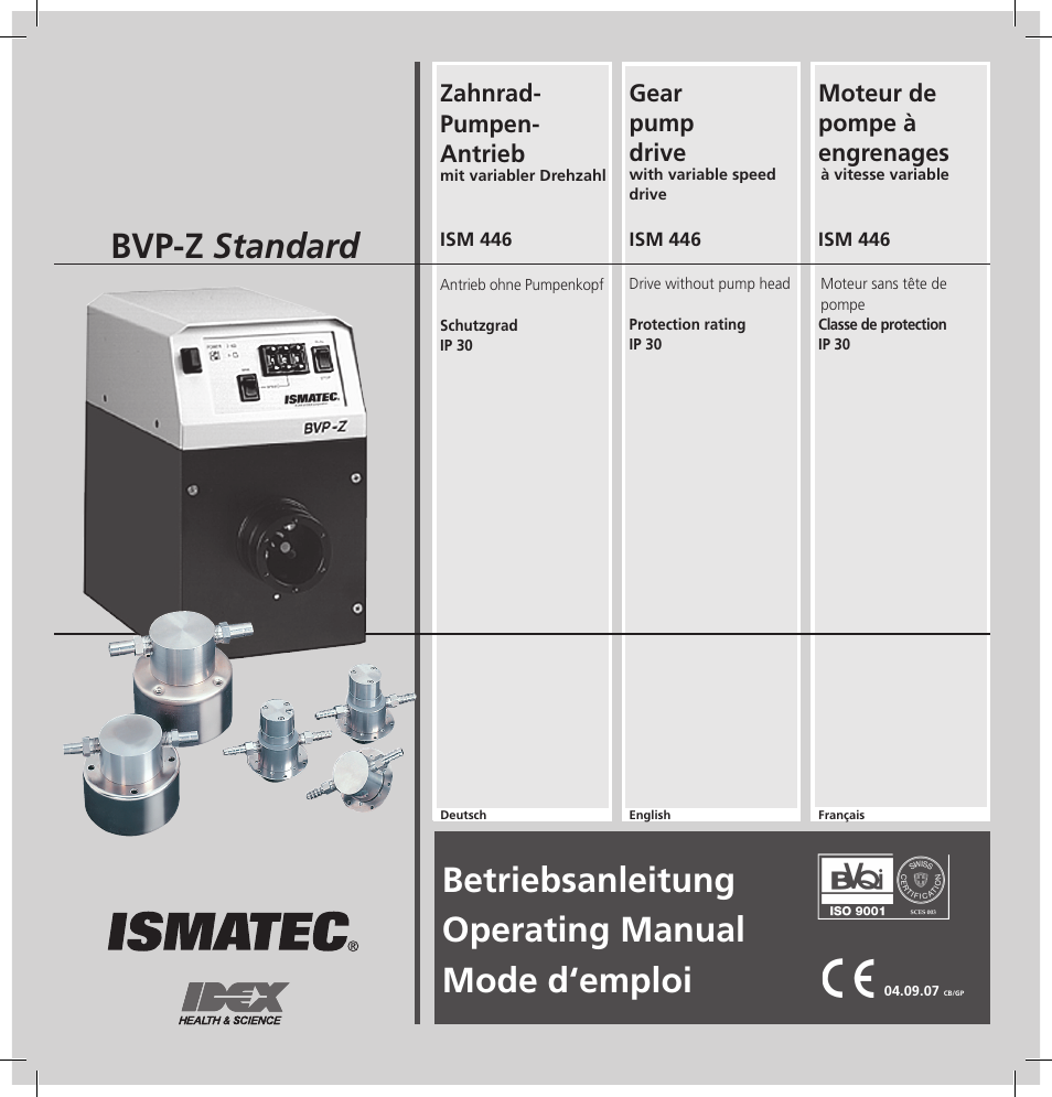 IDEX Health & Science BVP-Z User Manual | 28 pages