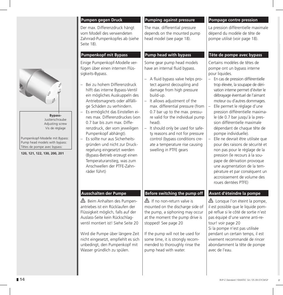 IDEX Health & Science BVP-Z User Manual | Page 14 / 28