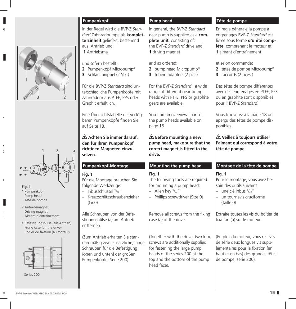 IDEX Health & Science BVP-Z User Manual | Page 15 / 28