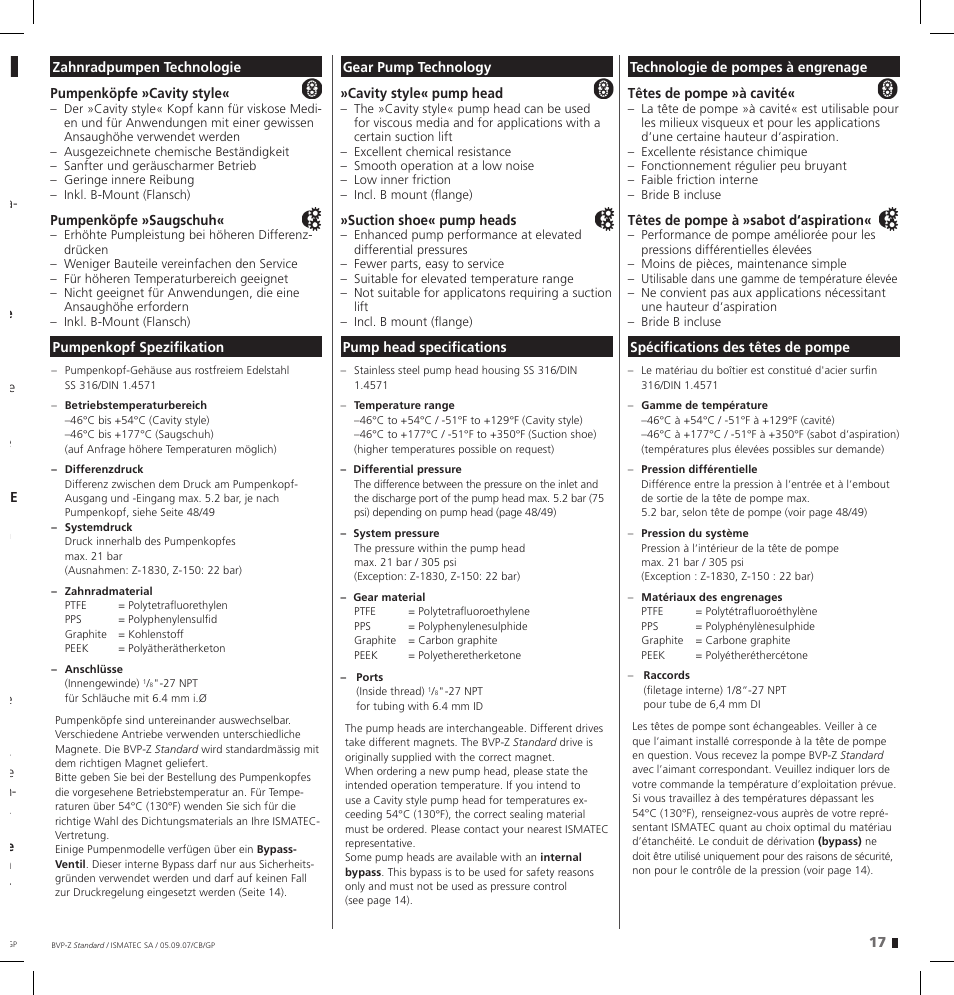 IDEX Health & Science BVP-Z User Manual | Page 17 / 28