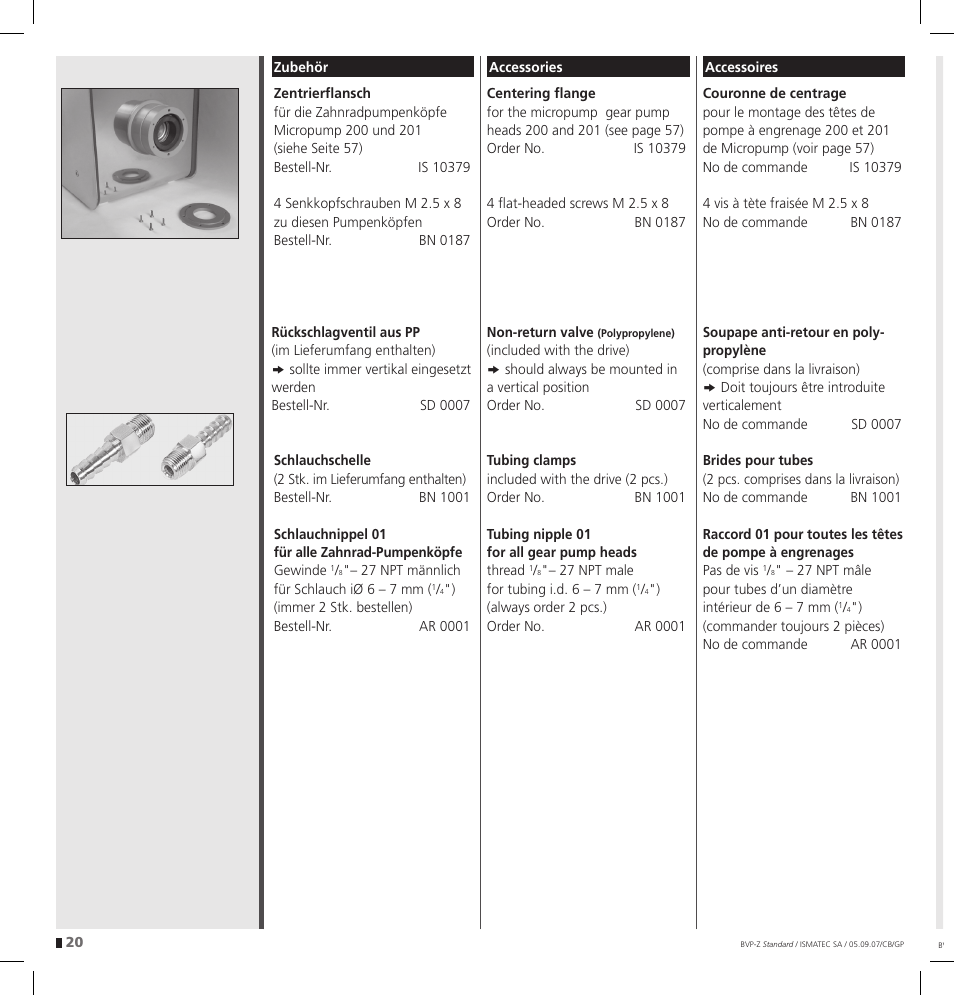 IDEX Health & Science BVP-Z User Manual | Page 20 / 28