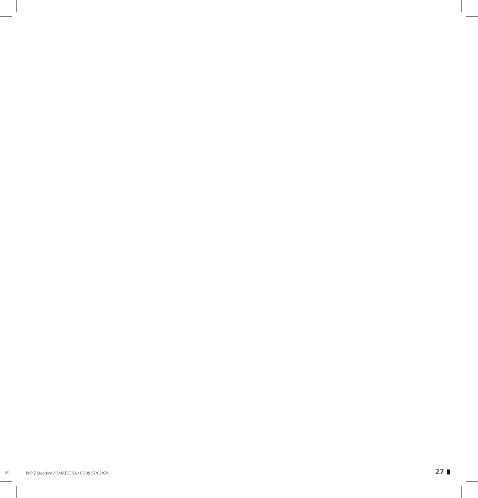 IDEX Health & Science BVP-Z User Manual | Page 27 / 28
