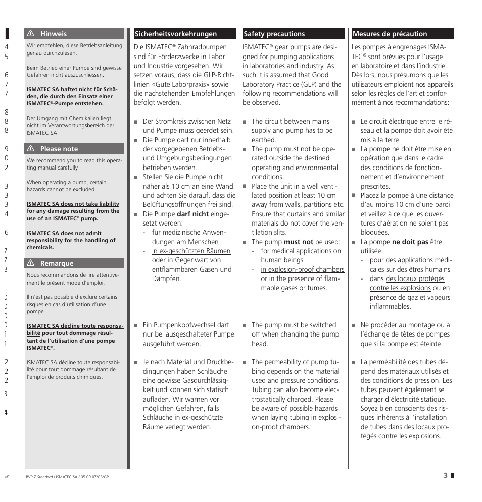 IDEX Health & Science BVP-Z User Manual | Page 3 / 28