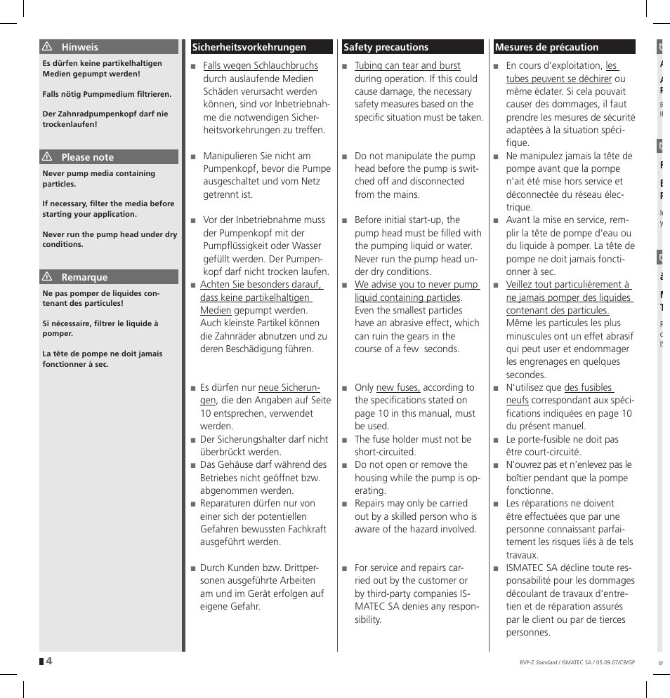 IDEX Health & Science BVP-Z User Manual | Page 4 / 28