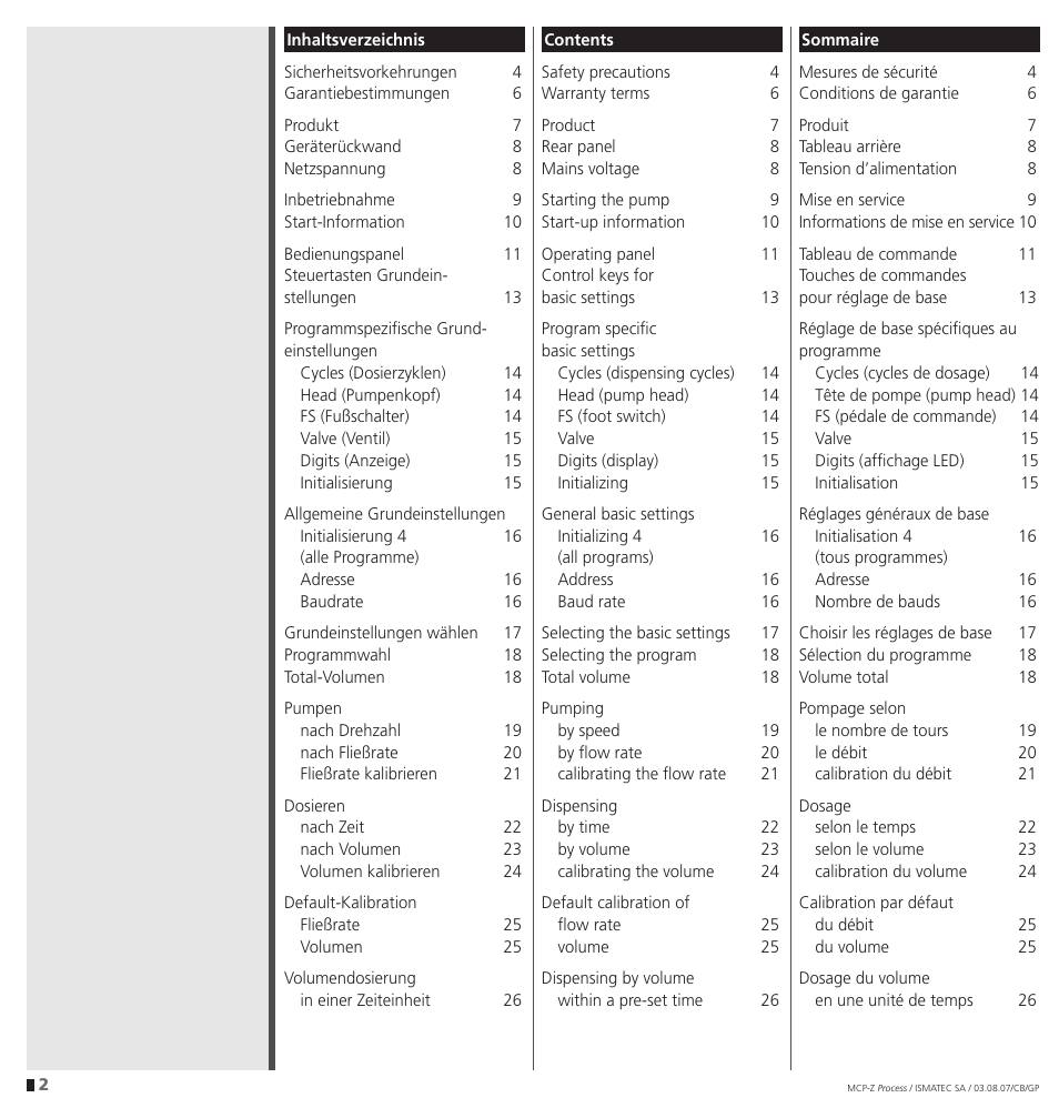 IDEX Health & Science MCP-Z Process User Manual | Page 2 / 60