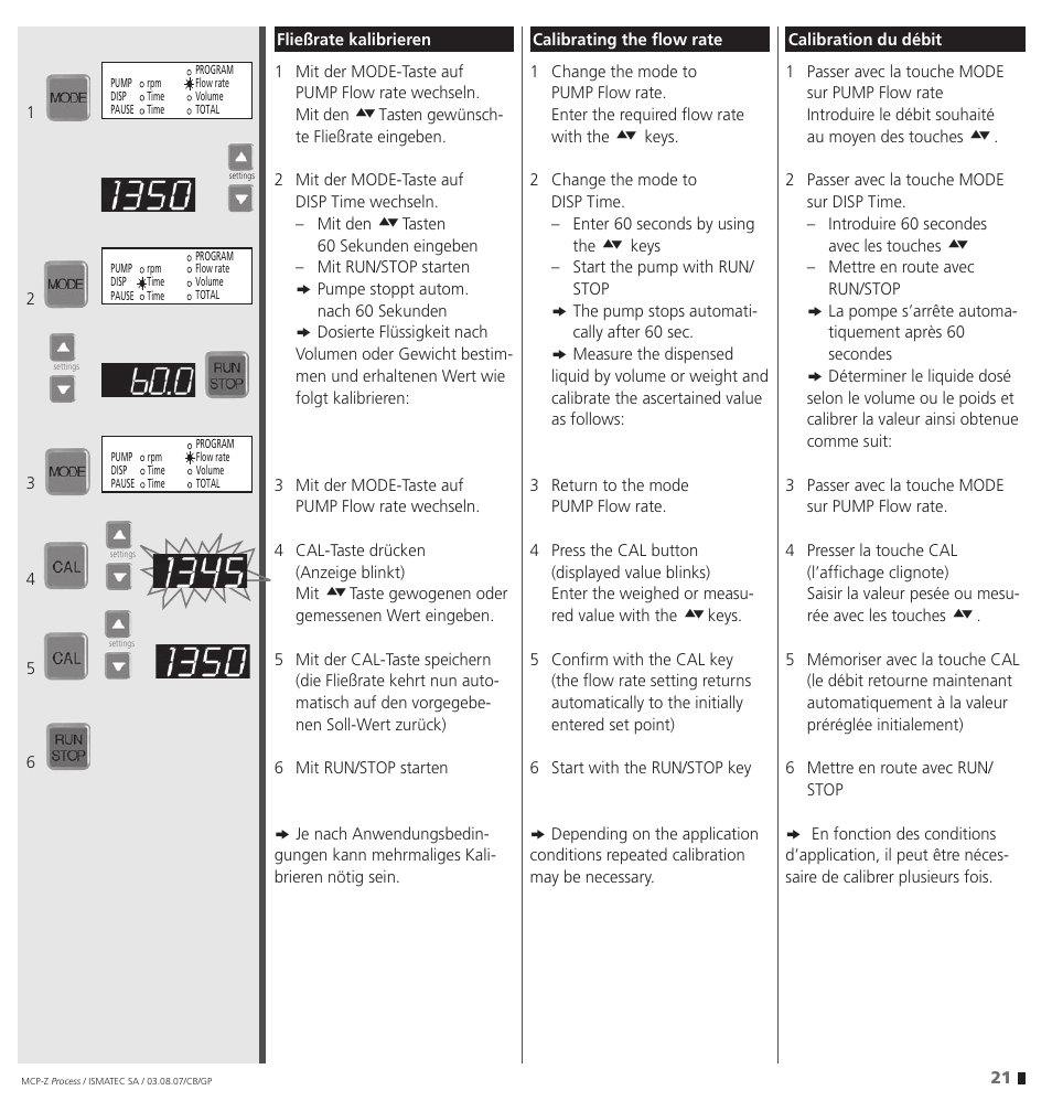IDEX Health & Science MCP-Z Process User Manual | Page 21 / 60