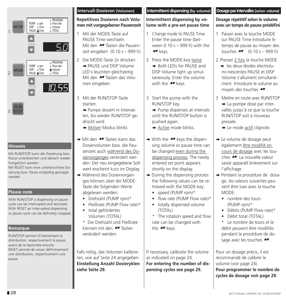 IDEX Health & Science MCP-Z Process User Manual | Page 28 / 60