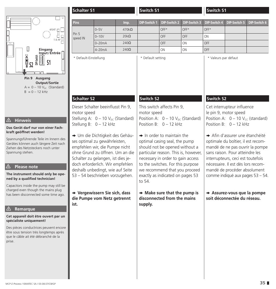 S2 s1 | IDEX Health & Science MCP-Z Process User Manual | Page 35 / 60