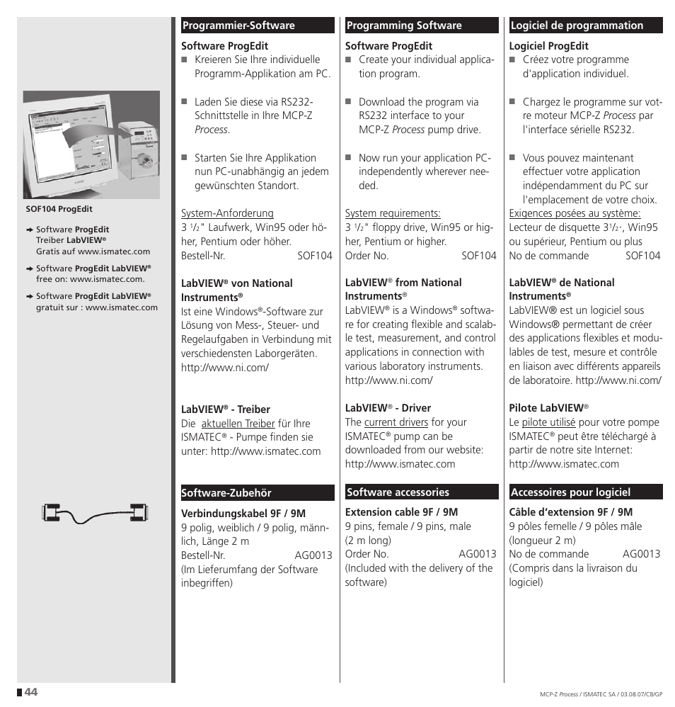 IDEX Health & Science MCP-Z Process User Manual | Page 44 / 60
