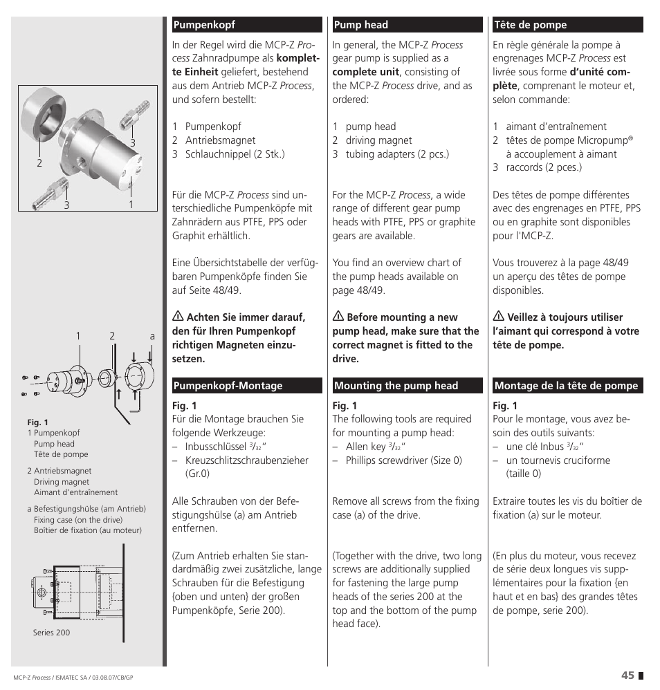 IDEX Health & Science MCP-Z Process User Manual | Page 45 / 60