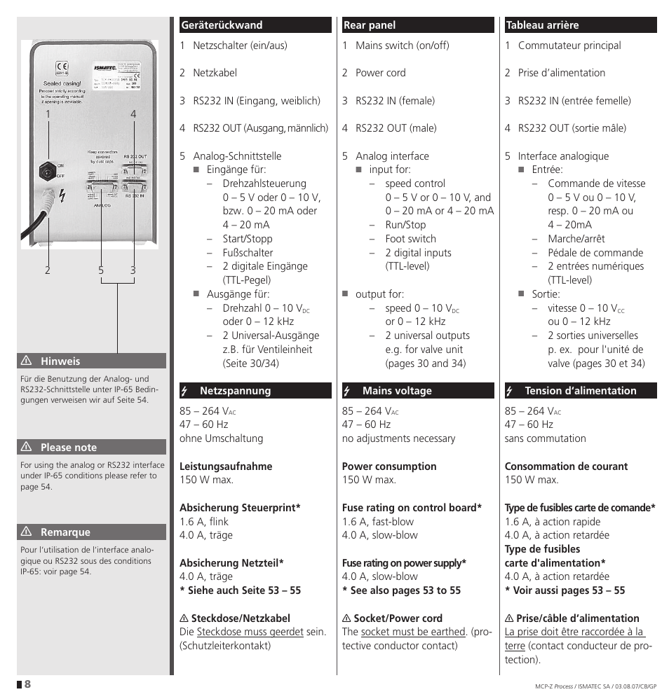 IDEX Health & Science MCP-Z Process User Manual | Page 8 / 60