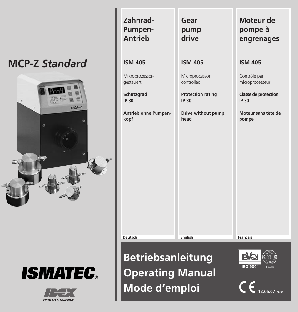 IDEX Health & Science MCP-Z Standard User Manual | 56 pages