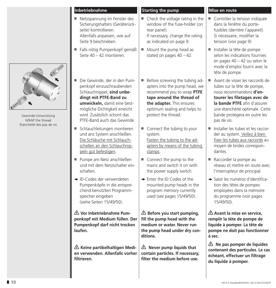 IDEX Health & Science MCP-Z Standard User Manual | Page 10 / 56