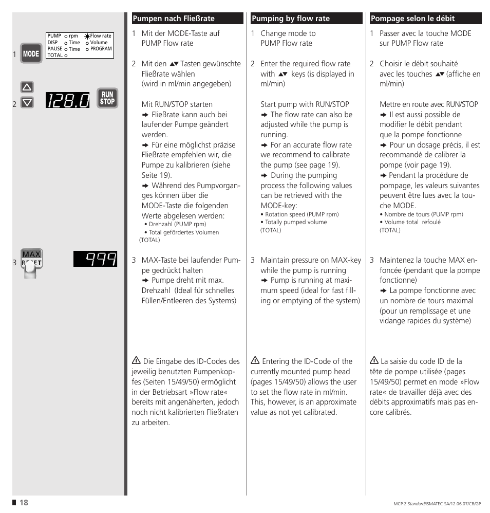 IDEX Health & Science MCP-Z Standard User Manual | Page 18 / 56