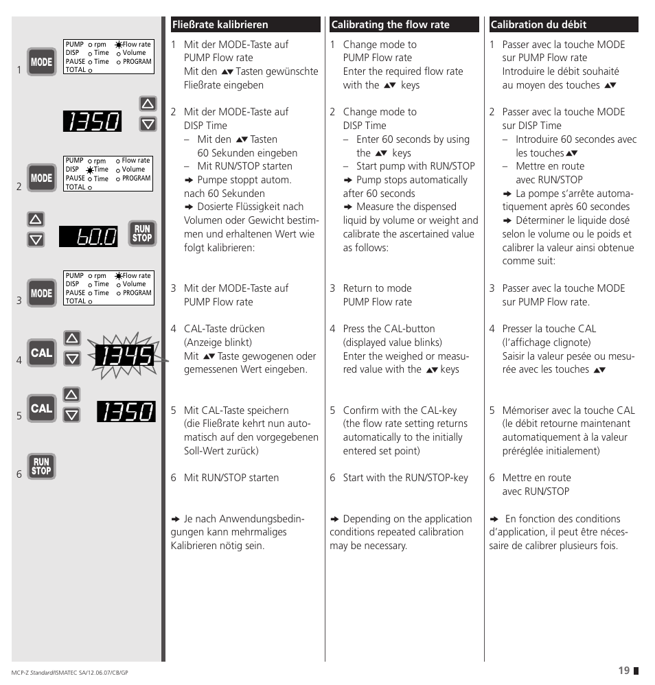 IDEX Health & Science MCP-Z Standard User Manual | Page 19 / 56