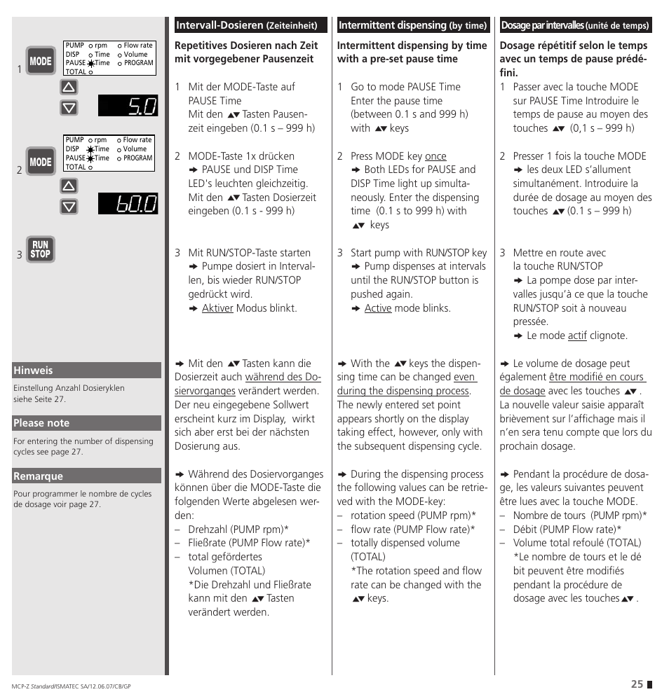 IDEX Health & Science MCP-Z Standard User Manual | Page 25 / 56