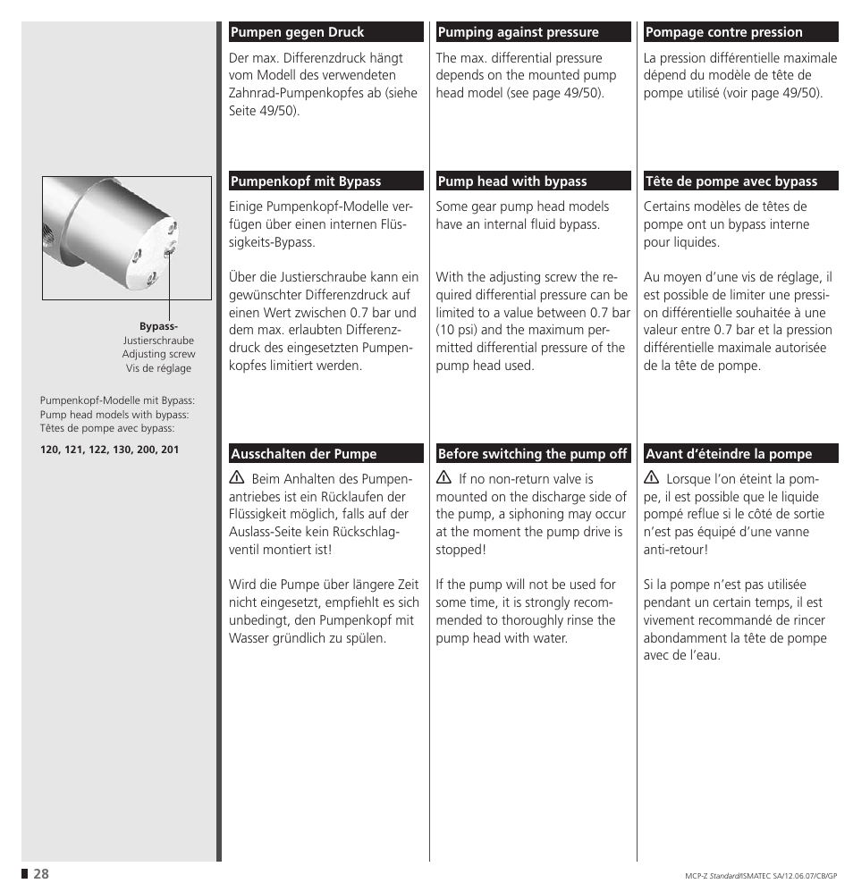 IDEX Health & Science MCP-Z Standard User Manual | Page 28 / 56