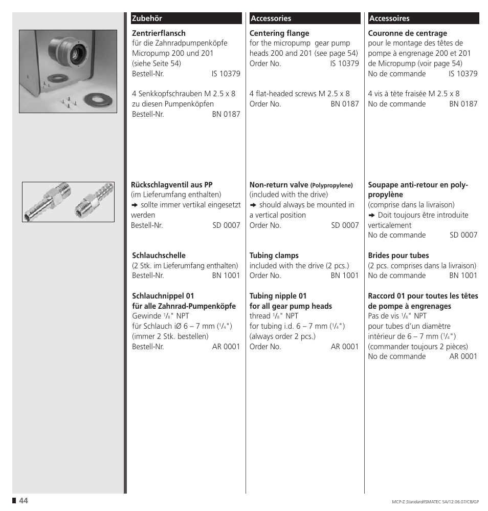 IDEX Health & Science MCP-Z Standard User Manual | Page 44 / 56