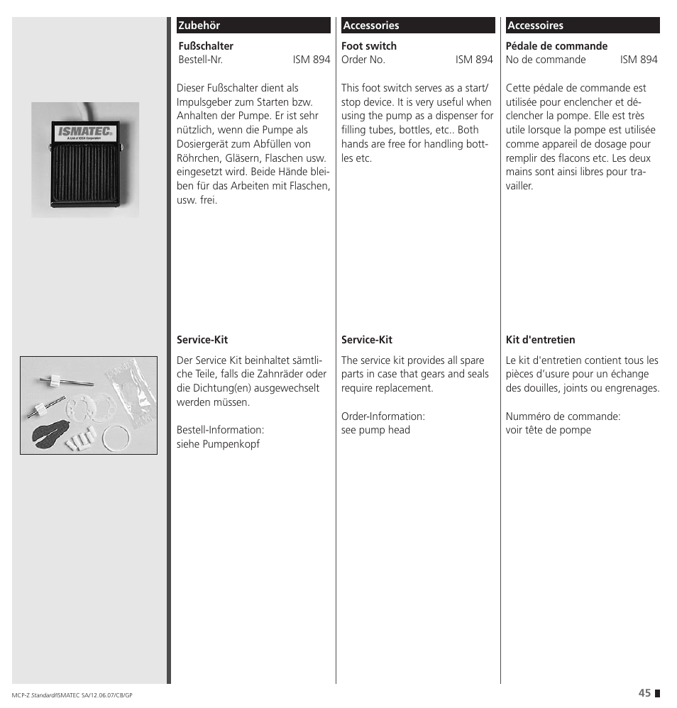 IDEX Health & Science MCP-Z Standard User Manual | Page 45 / 56