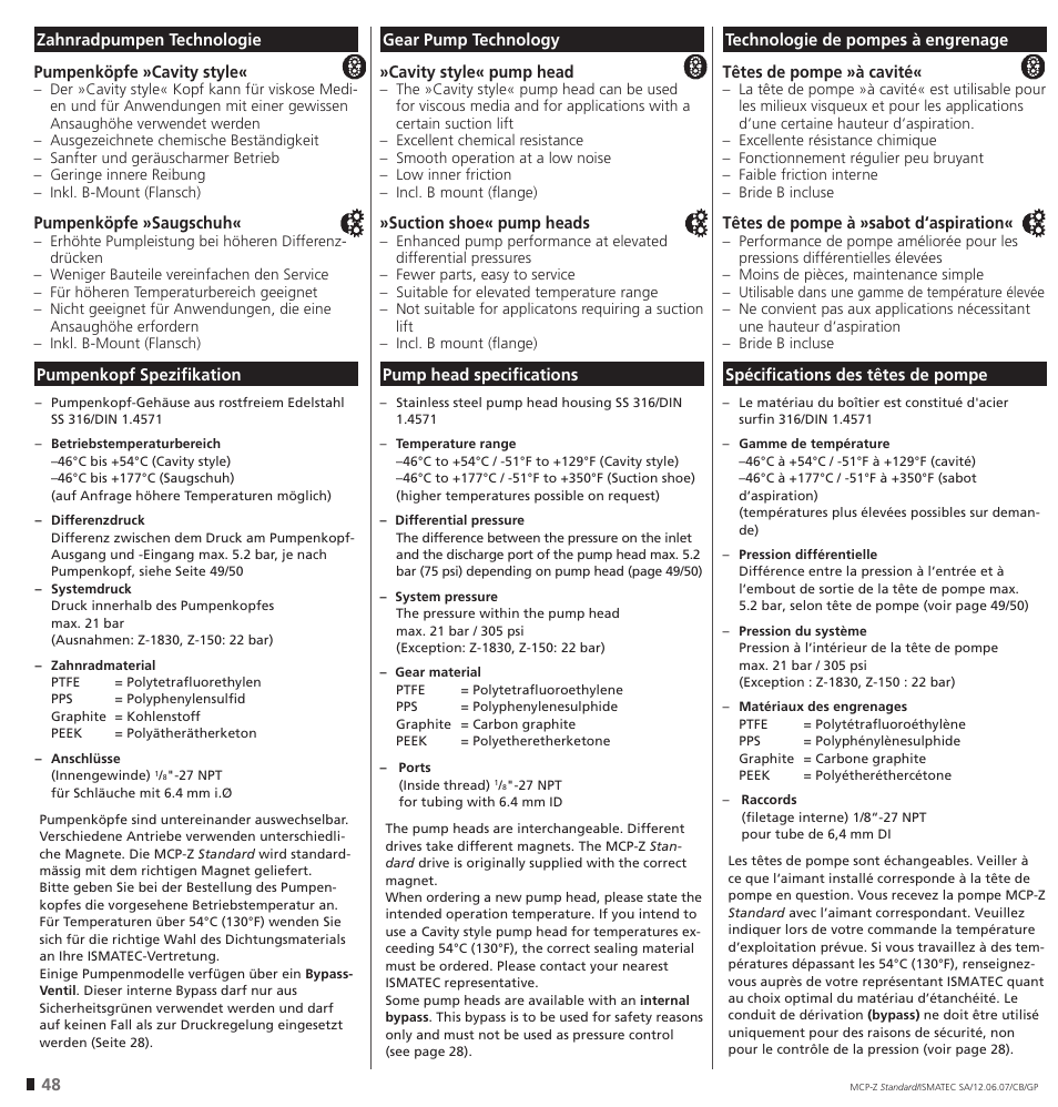 IDEX Health & Science MCP-Z Standard User Manual | Page 48 / 56