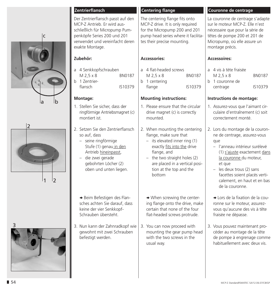 IDEX Health & Science MCP-Z Standard User Manual | Page 54 / 56