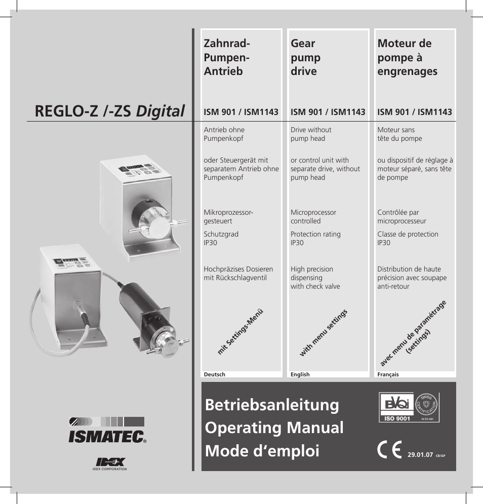 IDEX Health & Science REGLO--ZS Digital User Manual | 52 pages