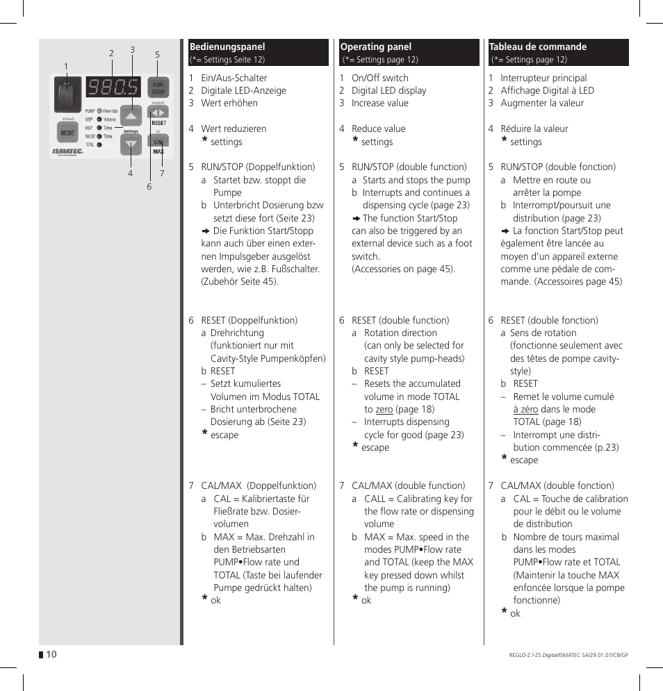 IDEX Health & Science REGLO--ZS Digital User Manual | Page 10 / 52