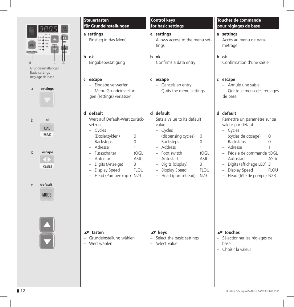 IDEX Health & Science REGLO--ZS Digital User Manual | Page 12 / 52