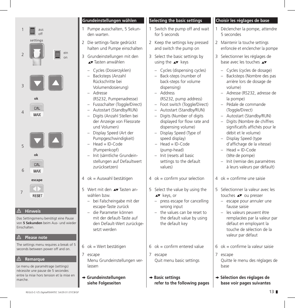 IDEX Health & Science REGLO--ZS Digital User Manual | Page 13 / 52