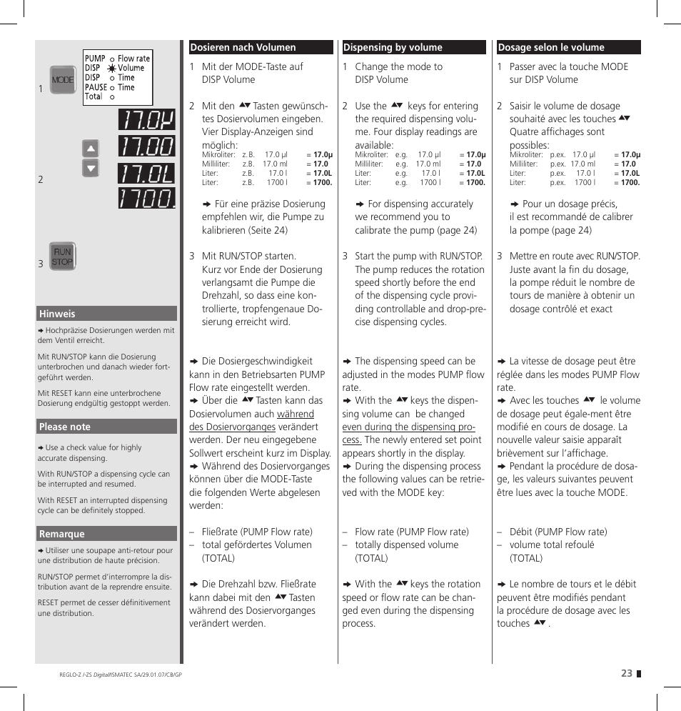 IDEX Health & Science REGLO--ZS Digital User Manual | Page 23 / 52