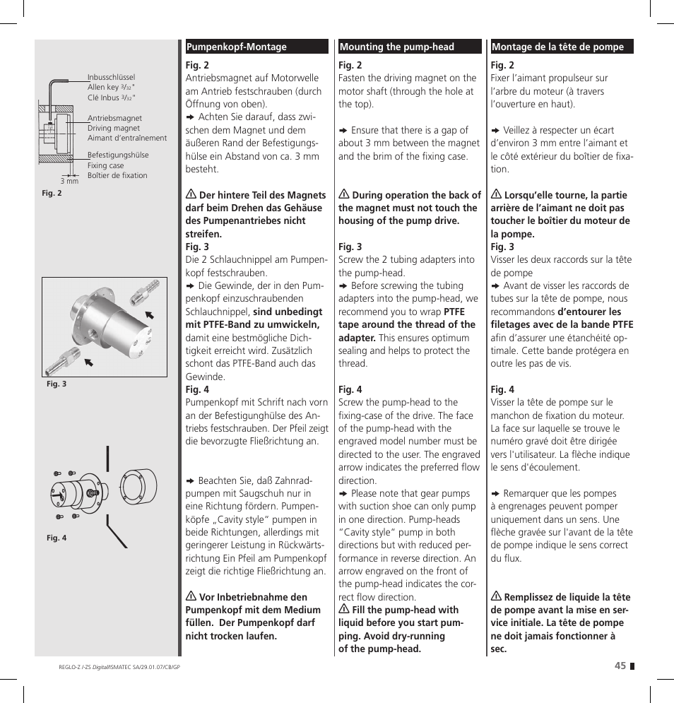 IDEX Health & Science REGLO--ZS Digital User Manual | Page 45 / 52