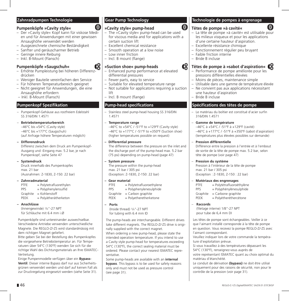 IDEX Health & Science REGLO--ZS Digital User Manual | Page 46 / 52