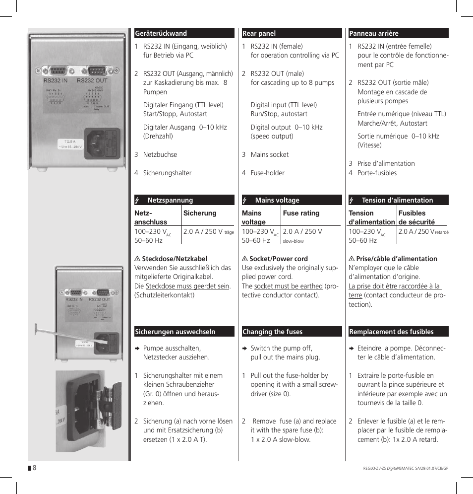 IDEX Health & Science REGLO--ZS Digital User Manual | Page 8 / 52