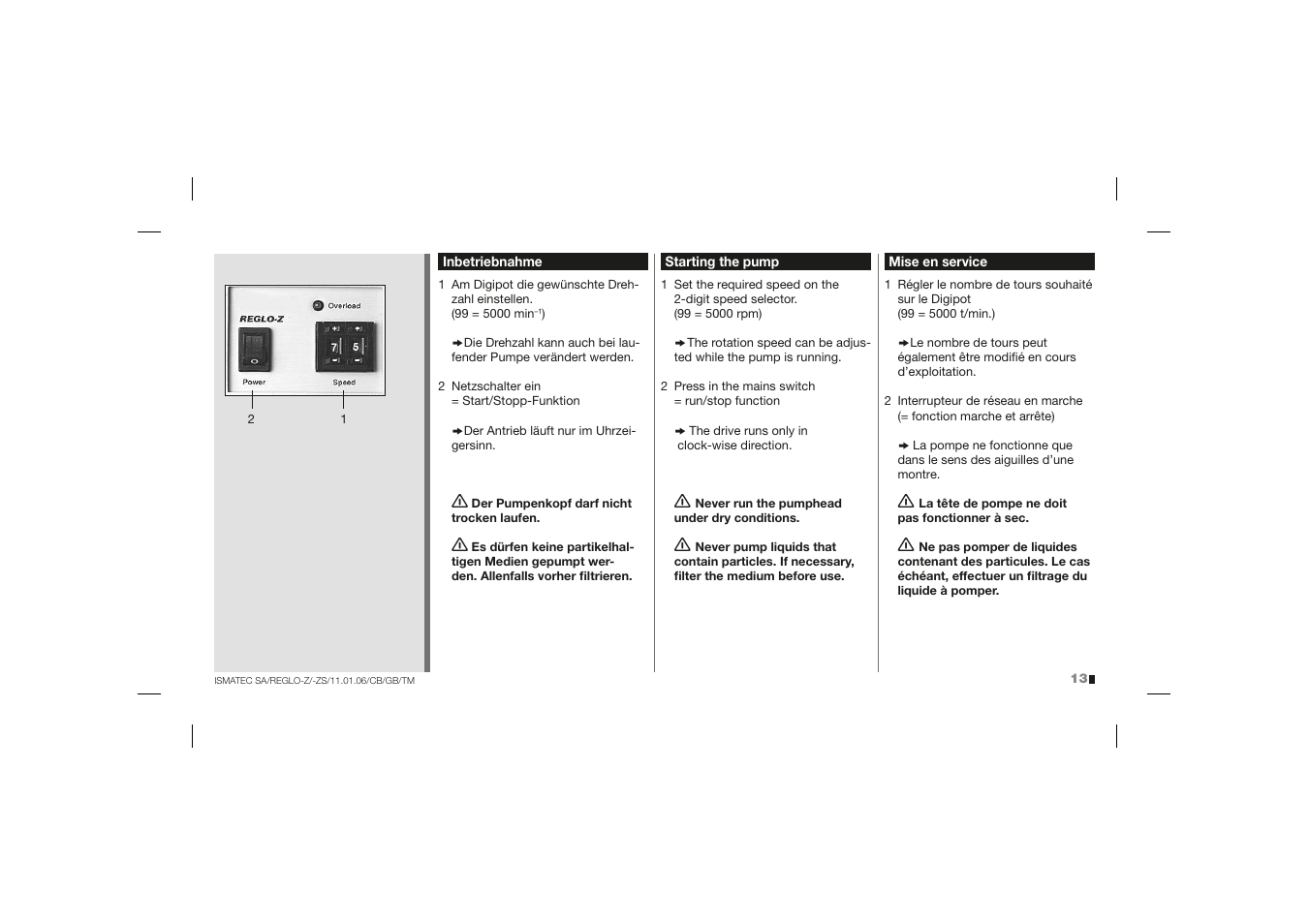 IDEX Health & Science REGLO-ZS Analog User Manual | Page 13 / 32