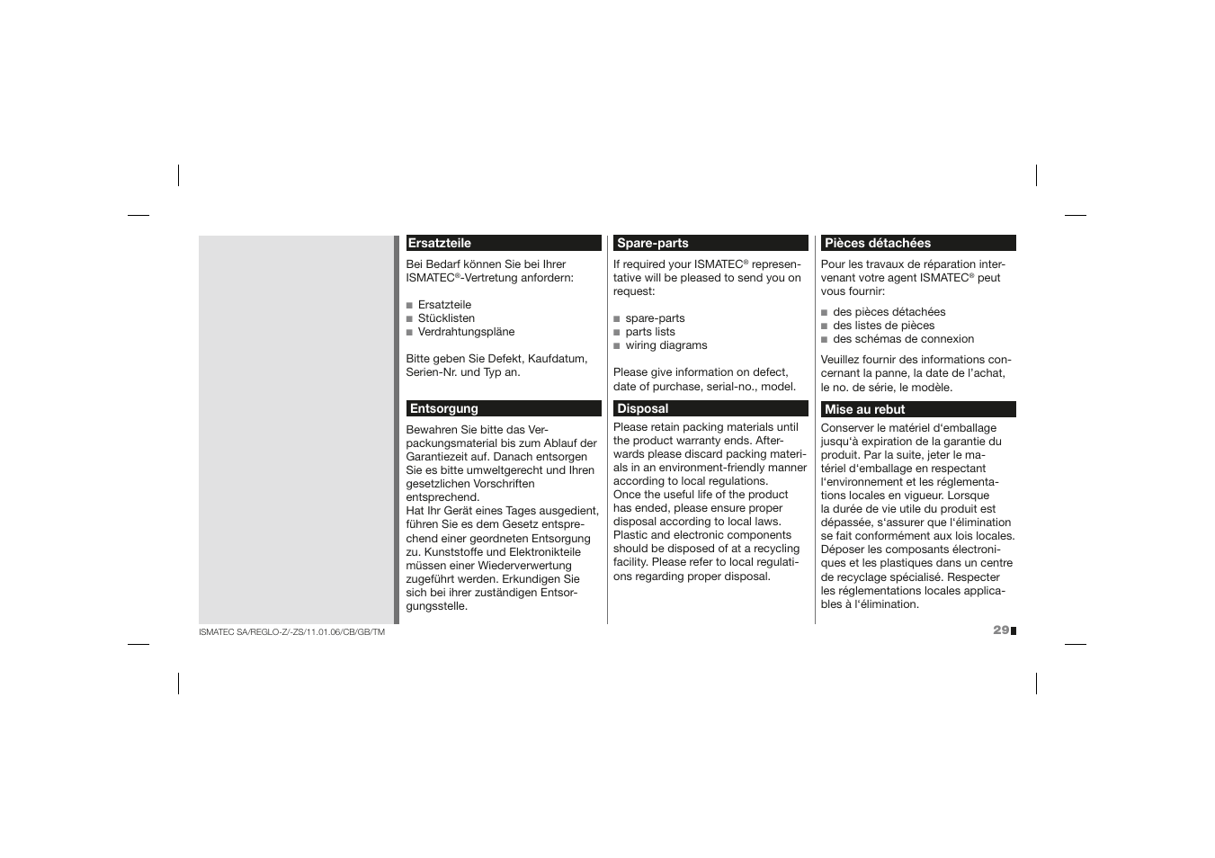 IDEX Health & Science REGLO-ZS Analog User Manual | Page 29 / 32