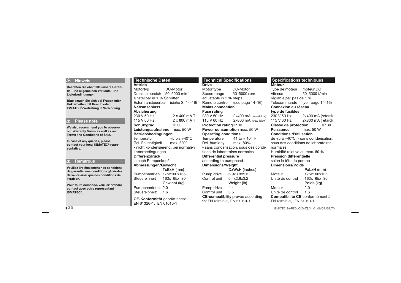 IDEX Health & Science REGLO-ZS Analog User Manual | Page 30 / 32