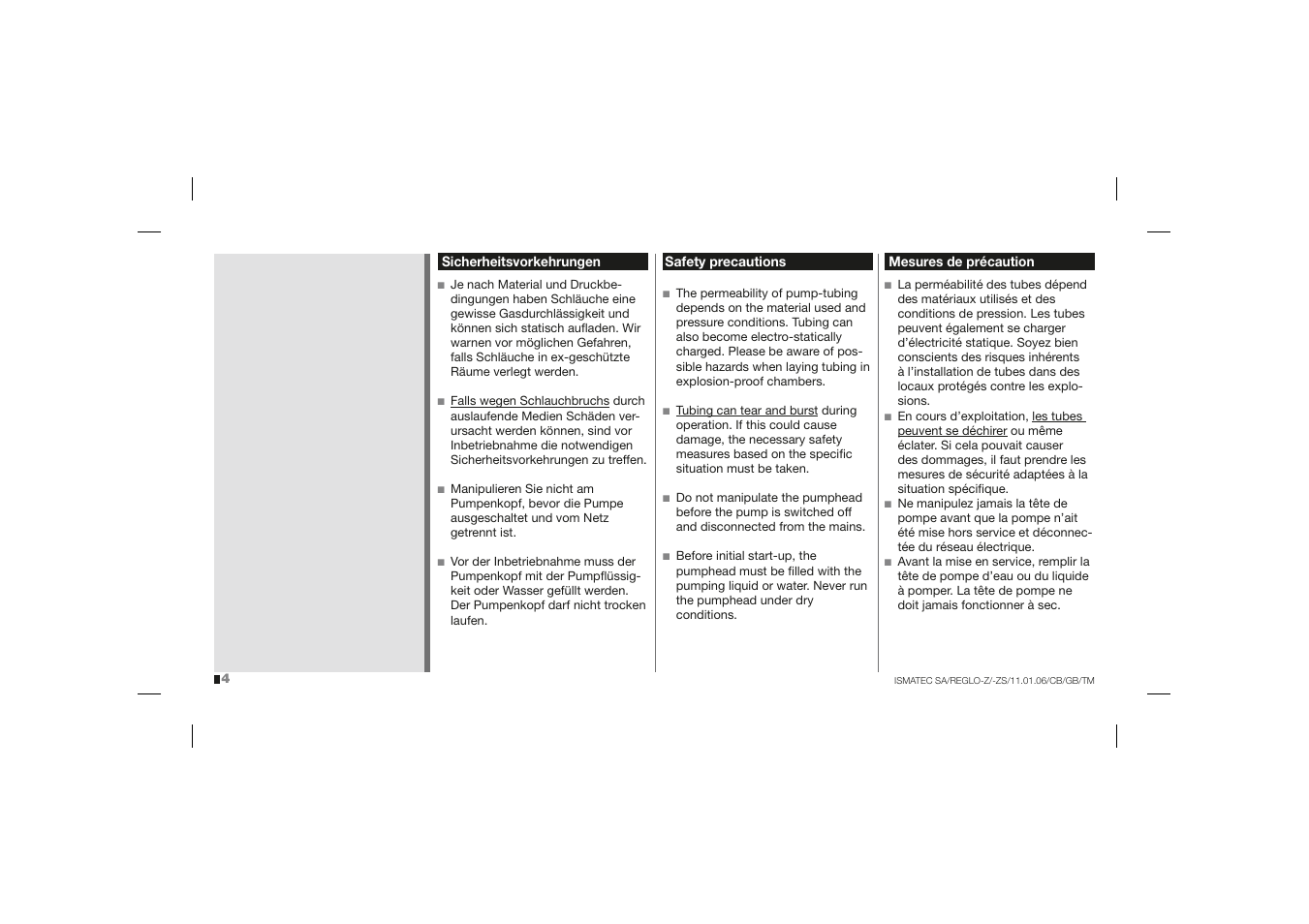 IDEX Health & Science REGLO-ZS Analog User Manual | Page 4 / 32