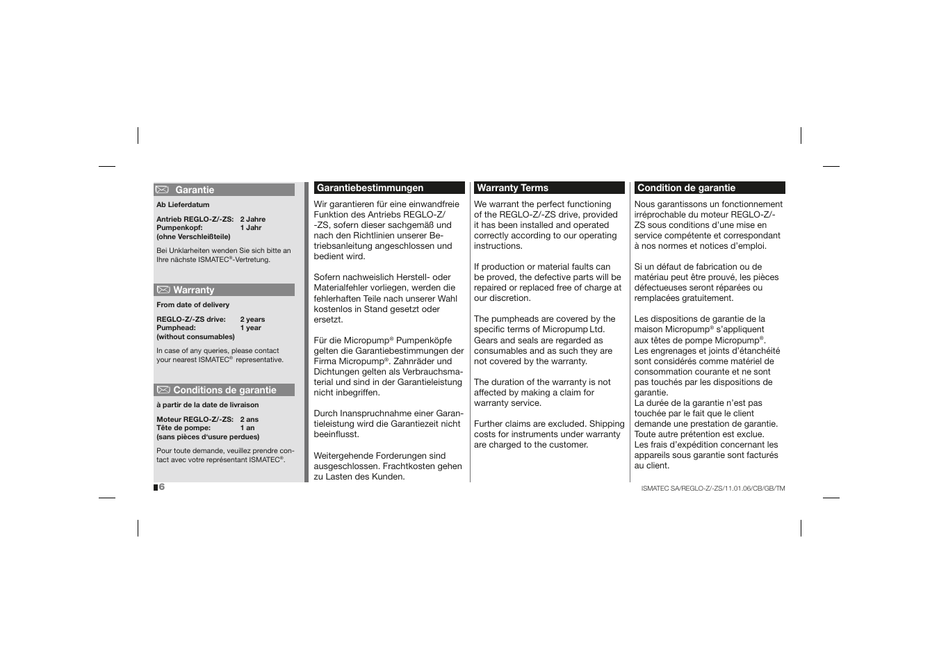 IDEX Health & Science REGLO-ZS Analog User Manual | Page 6 / 32