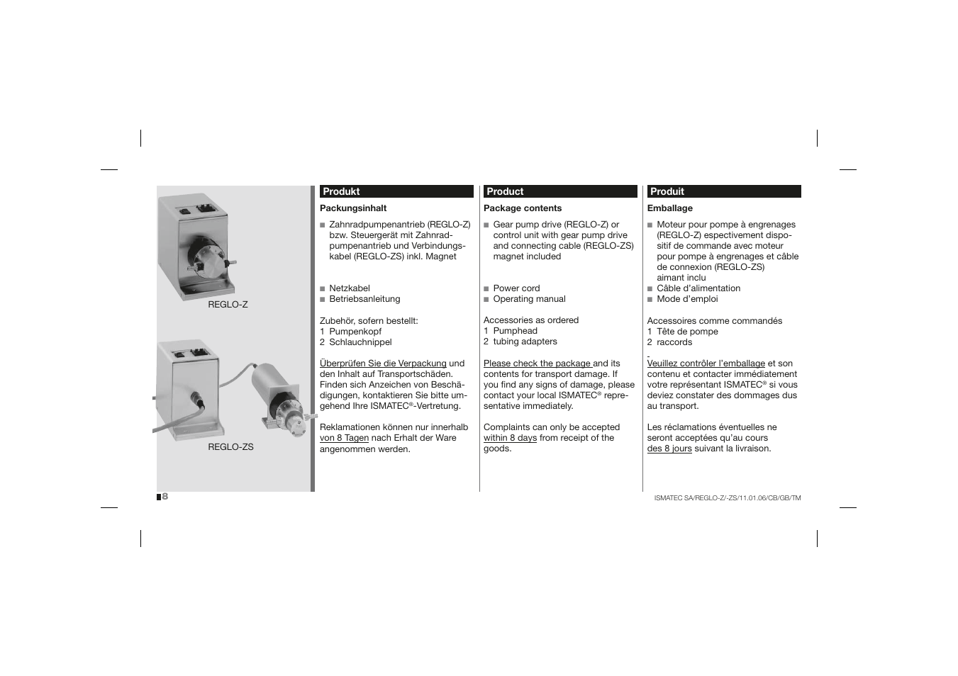 IDEX Health & Science REGLO-ZS Analog User Manual | Page 8 / 32